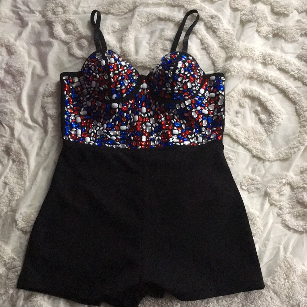 Beautiful black diamond jumpsuit. Brand new